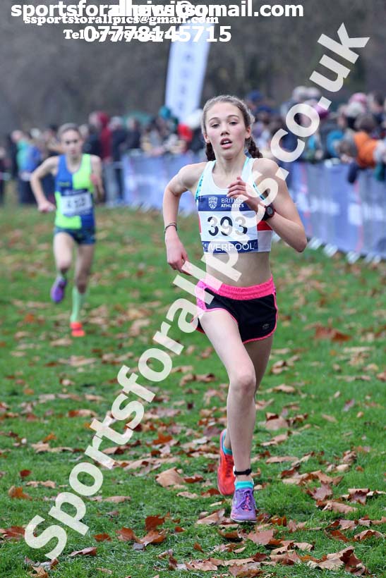 Girls under-15s British Athletics Liverpool Cross Challenge, Sefton Park, Liverpool. Photo:  David T. Hewitson/Sports for All Pics